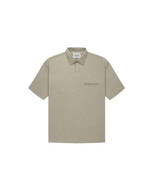 Fear Of God Gray Fw21 Logo Polo Shirt 'Pistachio' for men