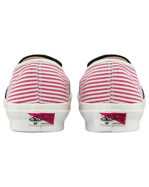 Vans Pink Style 48 Lx Casual Fashion Skate Shoes Stripe for men