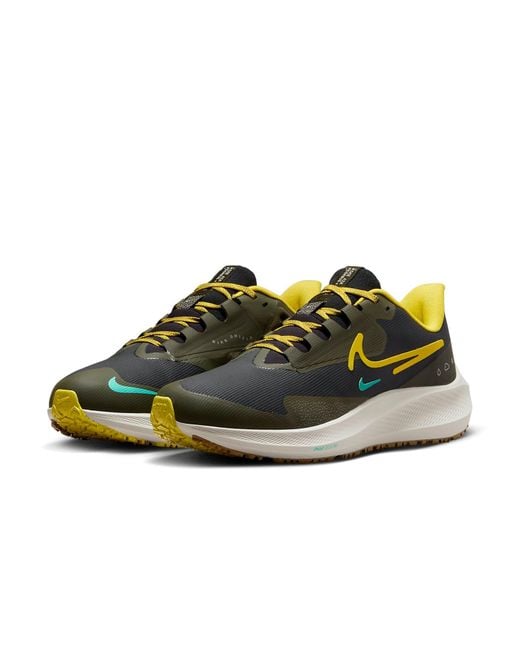 Nike Black Pegasus Turbo Shield Golden' for men