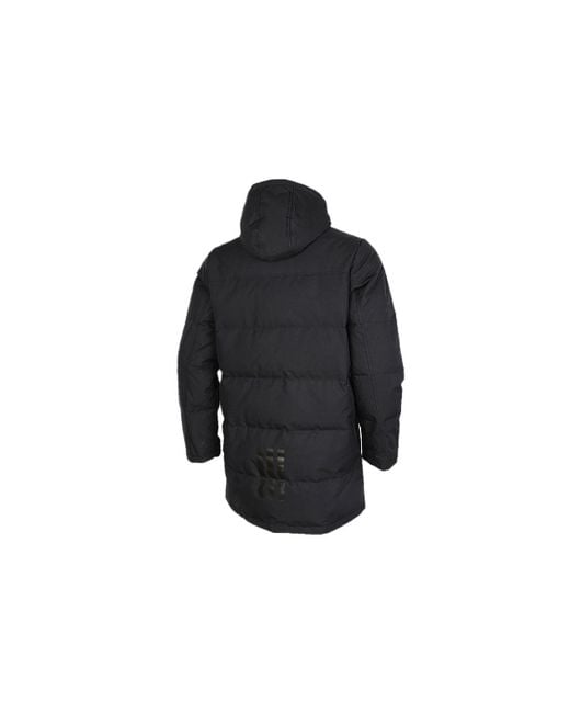 Adidas Black Neo M Wint Dwn Prka Windproof Stay Warm Mid-Length Sports Hooded Down Jacket for men