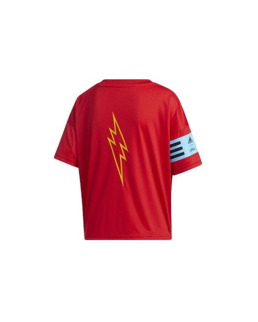 Adidas Red (Wmns) X Pokemon Crossover Printing Training Sports Short Sleeve