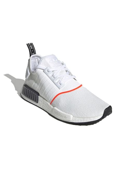 Adidas White Nmd_r1 ' Solar Red' for men