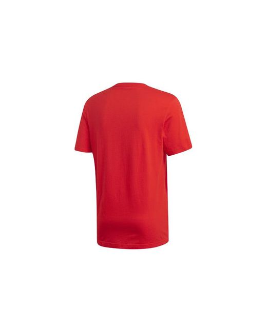 Adidas Red Alphabet Logo Sports Short Sleeve for men