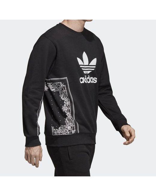 Adidas Black Originals Round Neck Pullover for men