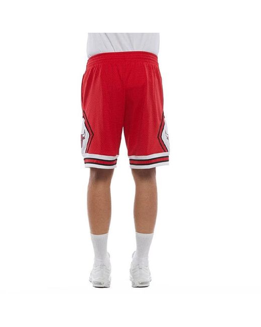 Mitchell & Ness Red Nba Swingman Shorts Chicago Bulls Road 1997-98 for men