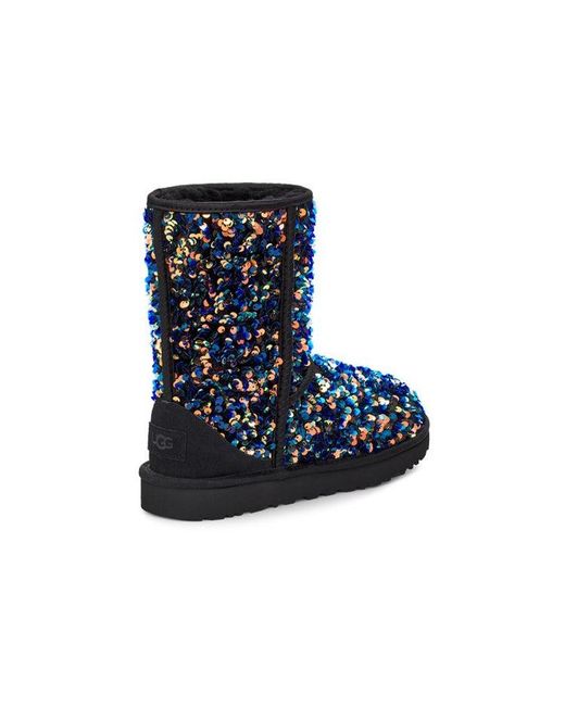 Ugg Blue (Wmns) Classic Short Stellar Sequin Snow Boots