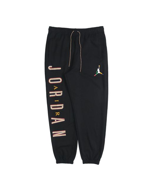 Nike Black Colorful Flying Logo Printing Sports Long Pants for men