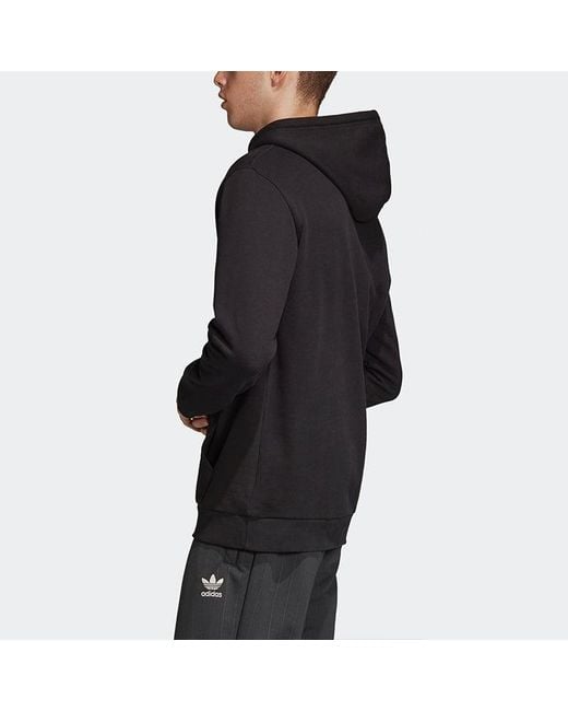Adidas Black Adicolor Classics Trefoil Hoodie for men