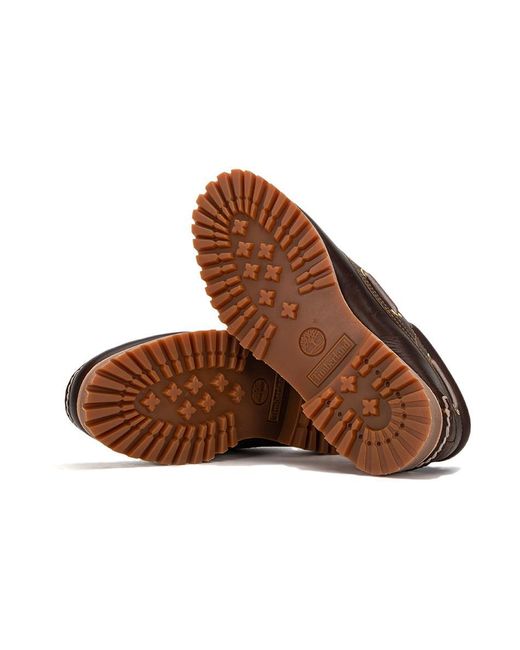 Timberland Brown 3-Eye Lug Handsewn Boat Shoe for men