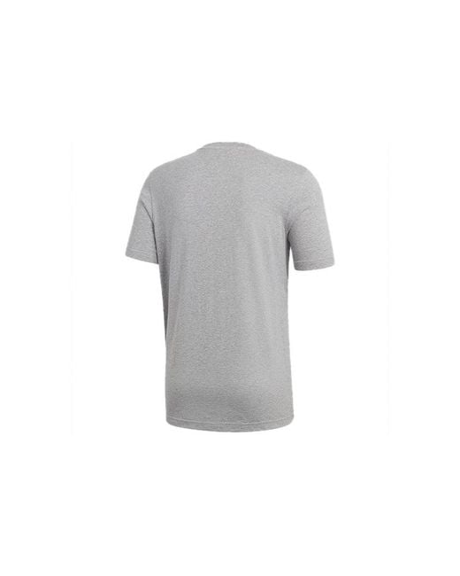 Adidas Gray Originals Chest Logo Sports Short Sleeve for men
