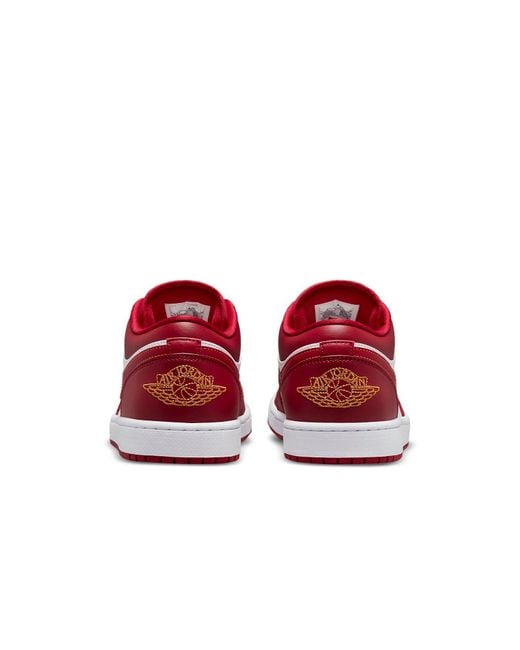 Nike Jordan Mens Air 1 Low 553558 - Size, Cardinal Red/light Curry-white, 9 Uk for men