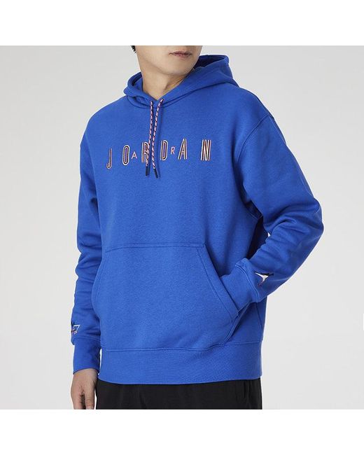 Nike Blue Sport Dna Solid Color Fleece Lined Hooded Pullover Sports for men