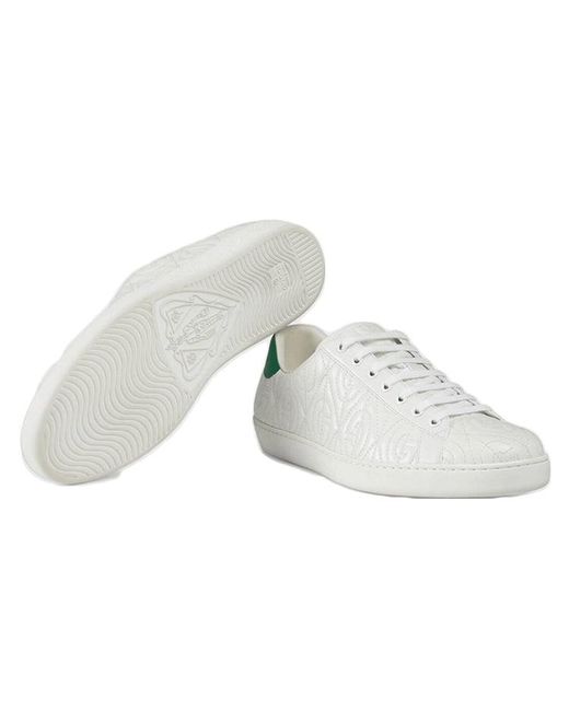 Gucci White Ace G 'Rhombus for men
