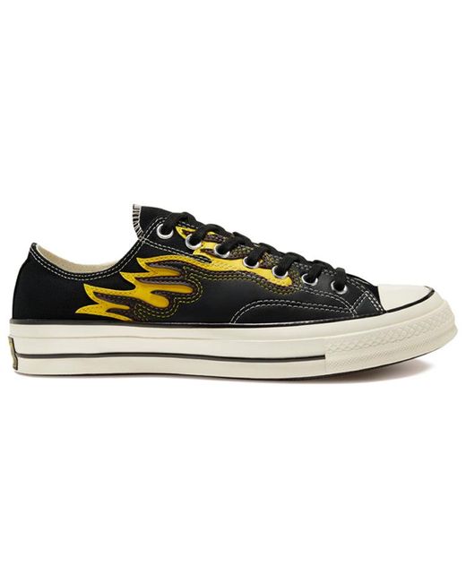 Converse Black Chuck 70 Low 'Archive Flame Overlay' for men
