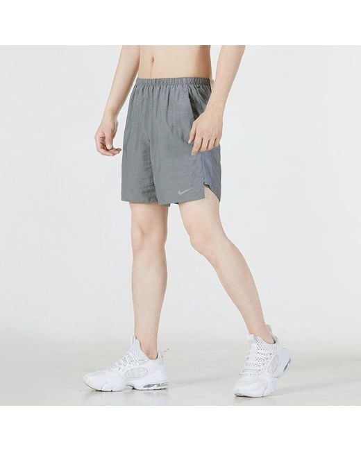 Nike Blue Solid Color Logo Athleisure Casual Sports Woven Shorts for men