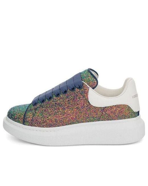 McQueen Blue (Wmns) Oversized Sneaker Glitter 'Petrol'