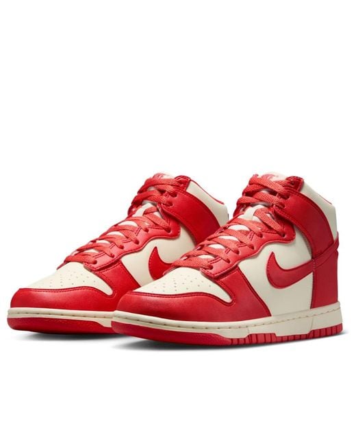 Nike Red (Wmns) Dunk High Next Nature 'Coconut Milk Light Crimson'