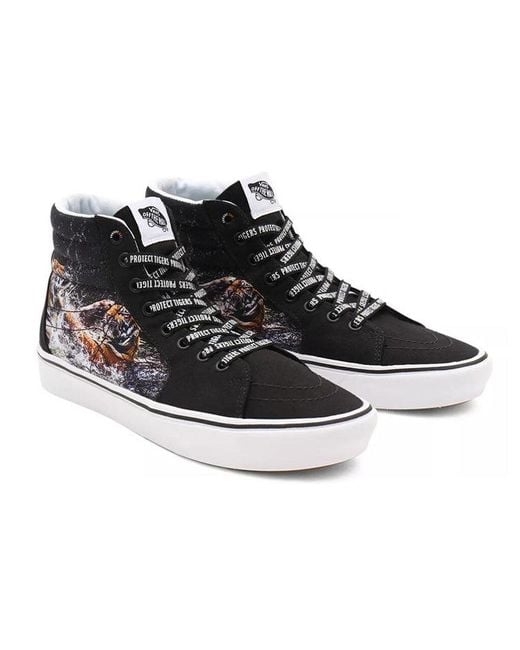 Vans Black Discovery Channel X Comfycush Sk8-Hi 'Project Cat' for men