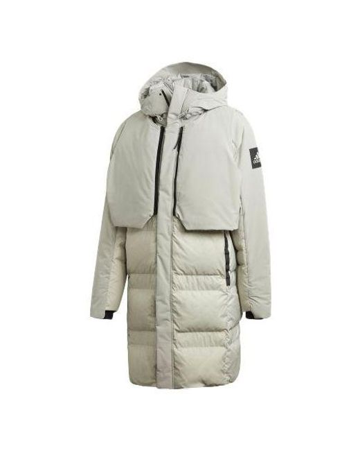 Adidas Gray Outdoor Sports Waterproof Reversible Down Jacket for men