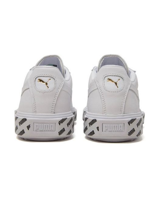PUMA White Breaker Low Tops Casual Skateboarding Shoes for men