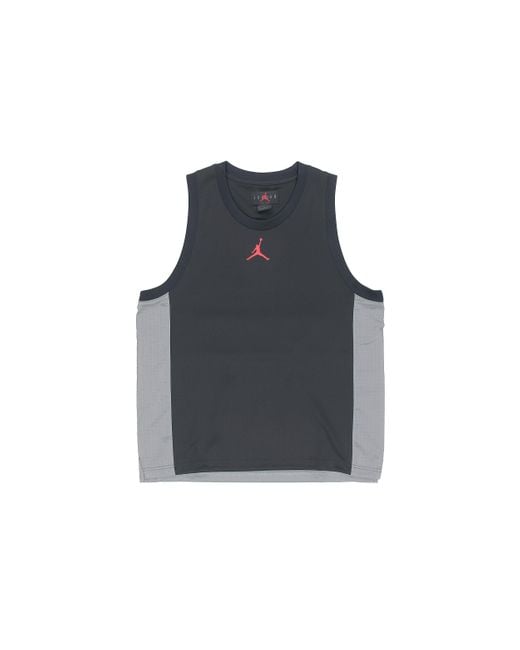 Nike Gray Dri-Fit Air Statement Splicing Quick-Dry Basketball Sports Vest for men