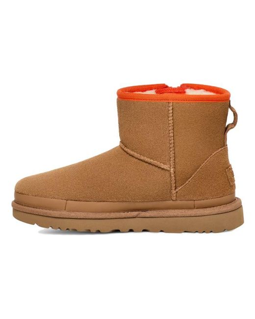 Ugg Brown (Wmns) Classic Mini Zipper Tape Logo 'Chestnut'
