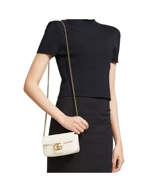 Gucci Natural (Wmns) Gg Marmont Leather Tote Bag