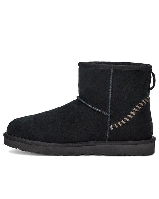 Ugg Black Classic Mini Deco Suede Boot for men