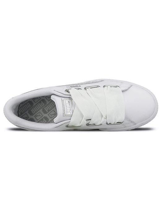 PUMA White (Wmns) Basket Heart Oceanaire Leisure Board Shoes