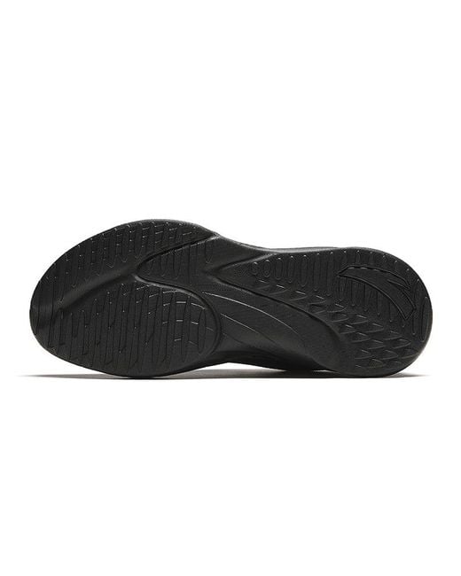 Anta Black Running Shoes With Logo' for men