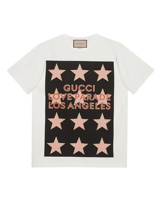 Gucci Black Love Parade La T-shirt for men