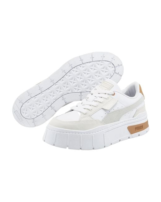 PUMA White (Wmns) Mayze Stack Luxe 'Frosted Ivory'
