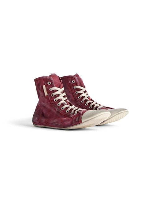 Balenciaga Paris Ultra Flat High Top in Red for Men Lyst