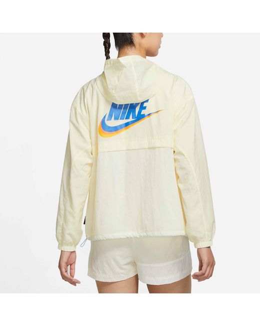 Nike White (Wmns) Nsw Icon Clash Jacket Ss22 Athleisure Casual Sports Hooded Jacket Autumn