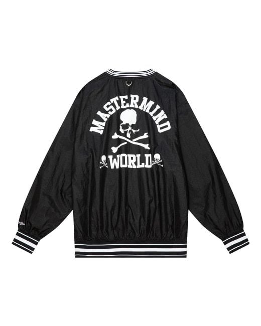 Mitchell & Ness Black X Mastermind Nylon Pullover Sweatshirt for men