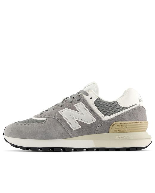 New Balance White 574 Stell' for men