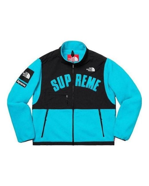 Supreme X The North Face Arc Logo Denali Fleece Jacket in Blue for