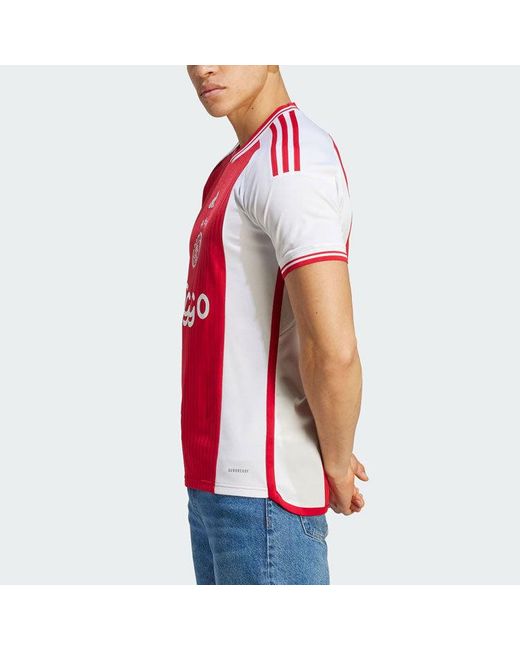 Adidas Red Home Ajax Amsterdam Short Sleeve Football Jersey for men