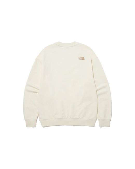 The North Face White Patch Crewneck Sweater for men