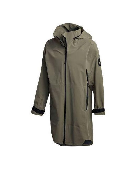 Adidas Green Casual Sports Windproof Stay Warm Hooded Jacket for men