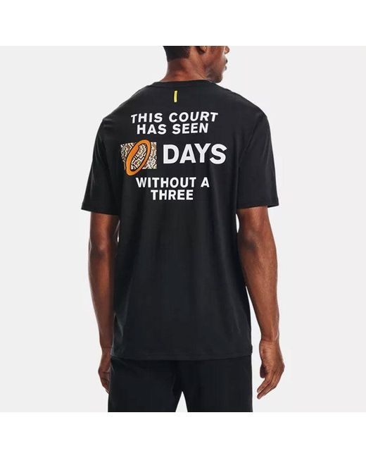 Under Armour Black Curry Athleisure Casual Sports Short Sleeve for men