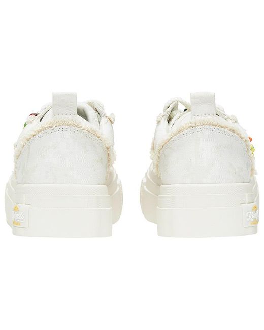 KAALIXTO White Skateboarding Canvas Low Coco' for men