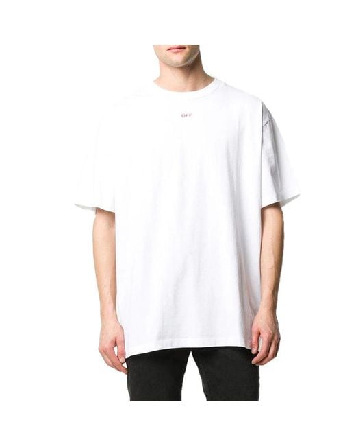 Off-White c/o Virgil Abloh White Stencil Arrows Printing Short Sleeve for men