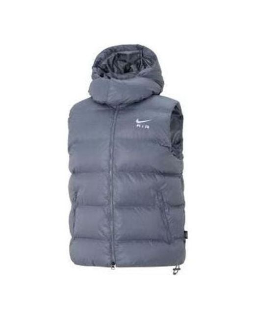 Nike Blue Air Therma-Fit Hoody Vest for men