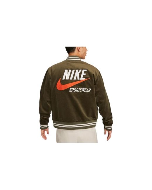 Nike Green Trend Bomber Jacket for men