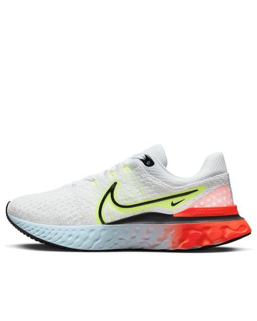 Nike White (Wmns) React Infinity Run Flyknit 3 Volt'