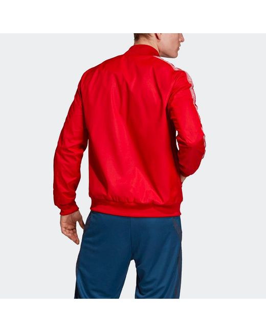 Adidas Red 19-20 Season Bayern Munich Soccer/Football Logo Sports Loose Training Long Sleeves Jacket for men