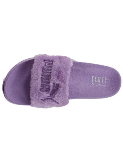 PUMA Purple Fenty X Fur Slide Sandals for men