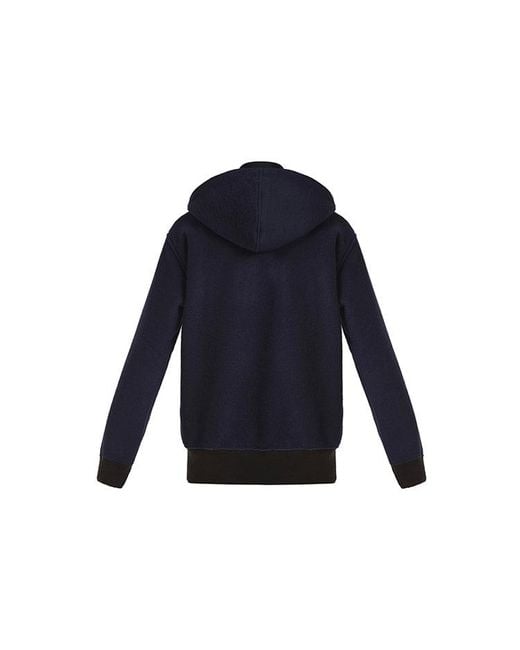 Adidas Blue Y-3 Colorblock Long Sleeves Hooded Jacket for men