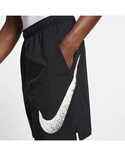 Nike Black Large Swoosh Sports Shorts for men
